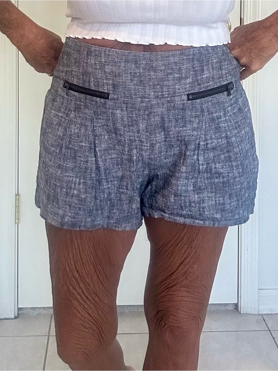 LOFT Pants - Heathered Navy Blue Linen-Blend Women’s Shorts - the Loft size 2 EXC